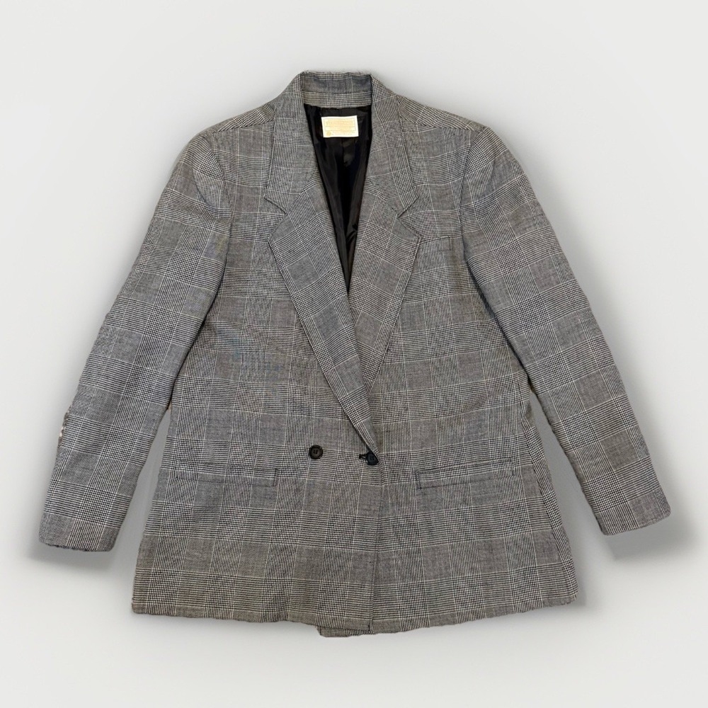 PENDLETON VTG Women's Sz 16 Double Breasted Plaid Wool Blazer | Classic Preppy